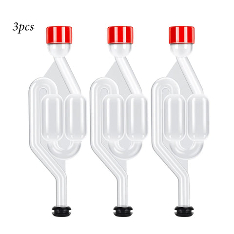 S-Shape Airlocks ,Homebrew Bubble Airlock Carboys Stopper Fermenter Seal Valve with Food Grade Grommets Wine Making Equipment