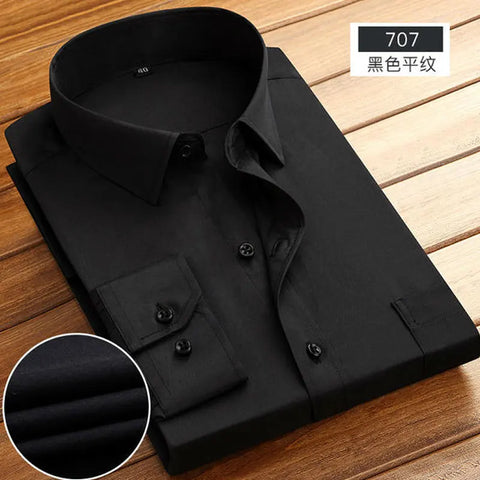 Men's long-sleeved shirt Spring summer business casual cotton non-ironing high quality breathable fashion stripe new