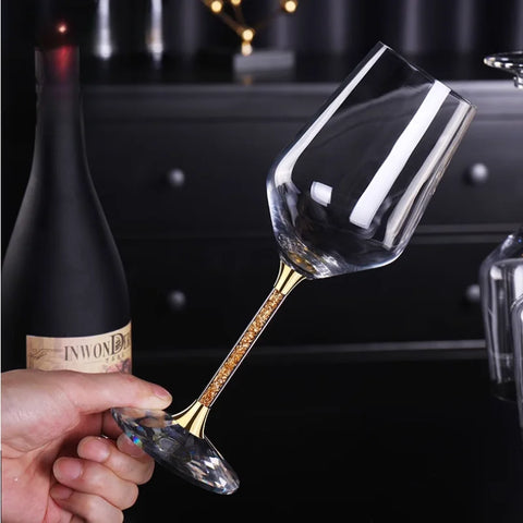 Gold crystal glass, red wine glass cover, sober wine glass, highball wine glass, personalized creative home, luxurious high-end