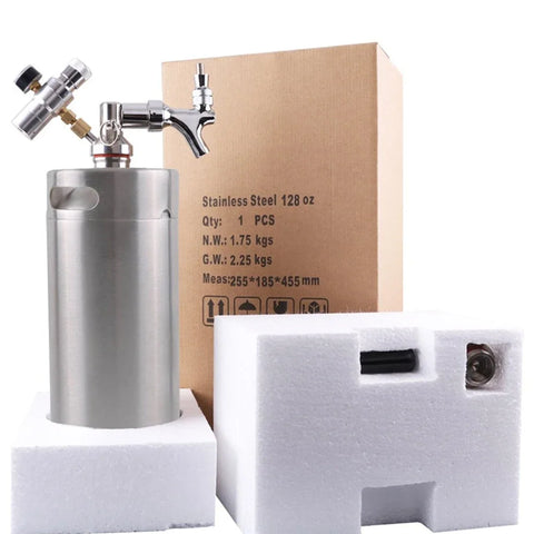 Stainless Steel Beer Kegs Tabletop Brewer Easy-to-operate Beater Suitable for Family Gatherings, Bars and Outdoor Travel