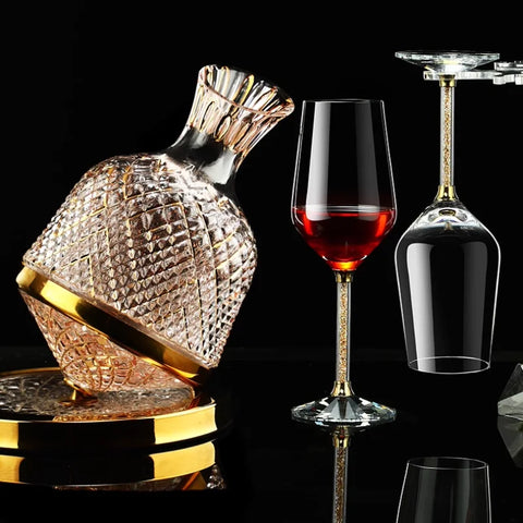 Gold crystal glass, red wine glass cover, sober wine glass, highball wine glass, personalized creative home, luxurious high-end