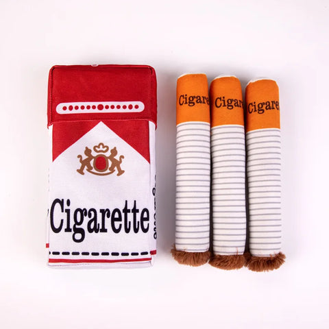 Cigarettes Dog Toy Imitation Cigar Giggles Sound Self-Entertaining Chew-Resistant Plush Grinding Teeth Small Dogs Medium Dogs