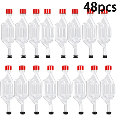 S-Shape Airlocks ,Homebrew Bubble Airlock Carboys Stopper Fermenter Seal Valve with Food Grade Grommets Wine Making Equipment