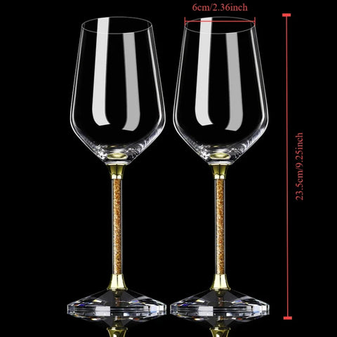Gold crystal glass, red wine glass cover, sober wine glass, highball wine glass, personalized creative home, luxurious high-end