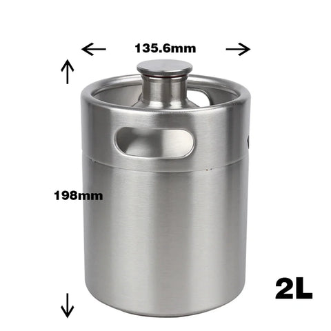 Stainless Steel Beer Kegs Tabletop Brewer Easy-to-operate Beater Suitable for Family Gatherings, Bars and Outdoor Travel