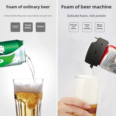Battery version Portable Electric Beer Machine Canned Beer Into Delicious Tasty Ultra-Fine Foam Ultrasonic vibration Aerators
