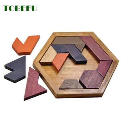 Wooden Geometric Shape Board Puzzles